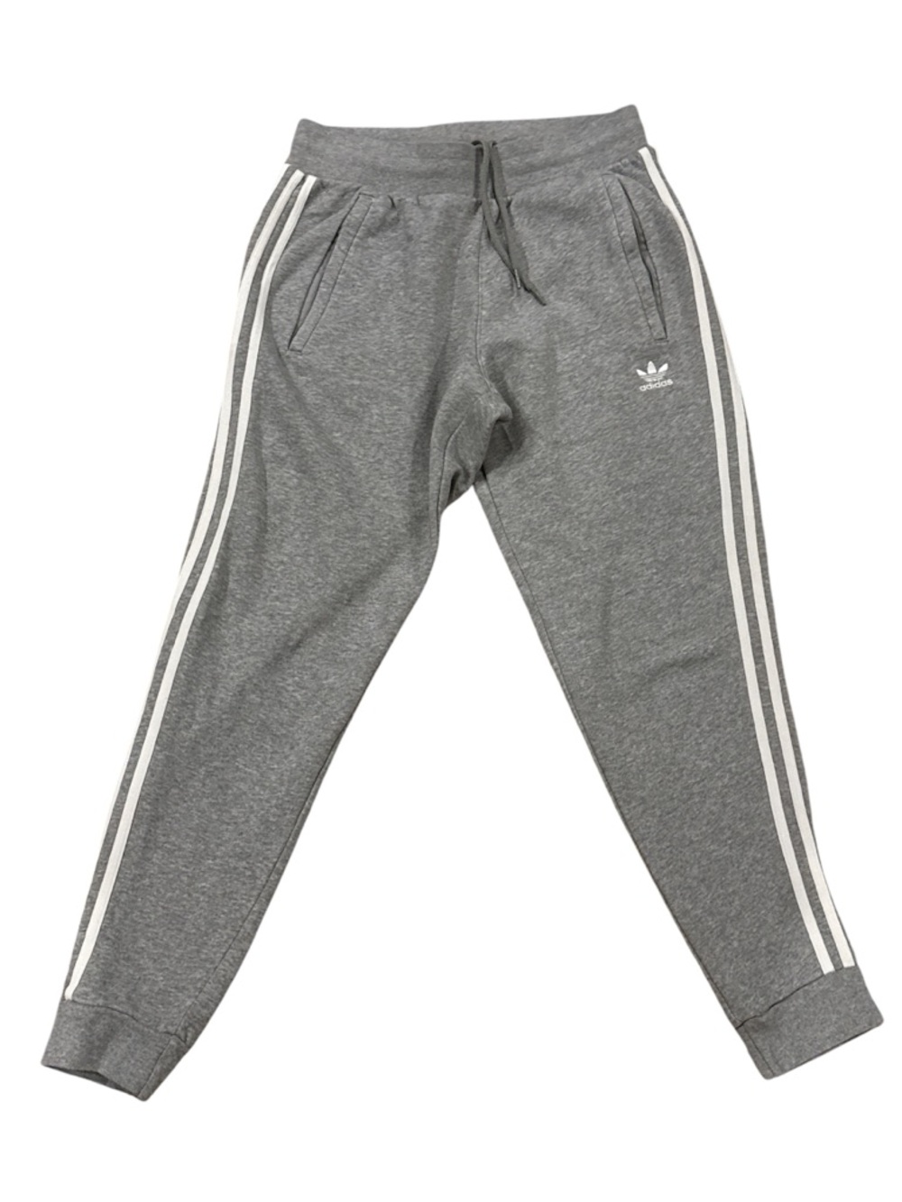 Adidas Men’s Gray 3-Stripe Jogger Pants Medium